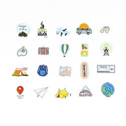 Factor Notes Around The World Stickers - Pack of 20 Designs FN5121